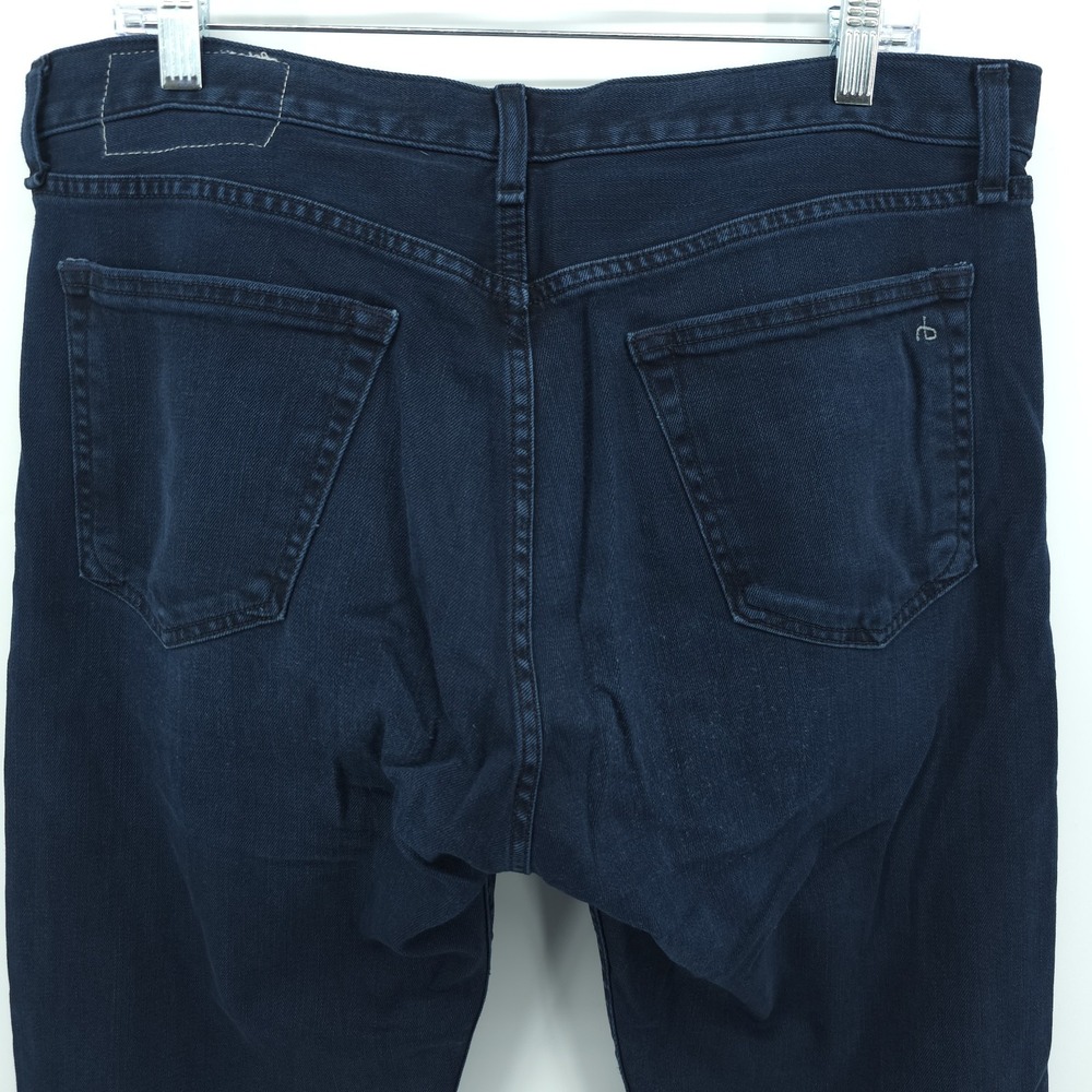 Rag & Bone Jeans Fit 2 Slim Mens 34 Measured 36X30.5 Blue Denim Stretch - Picture 7 of 14